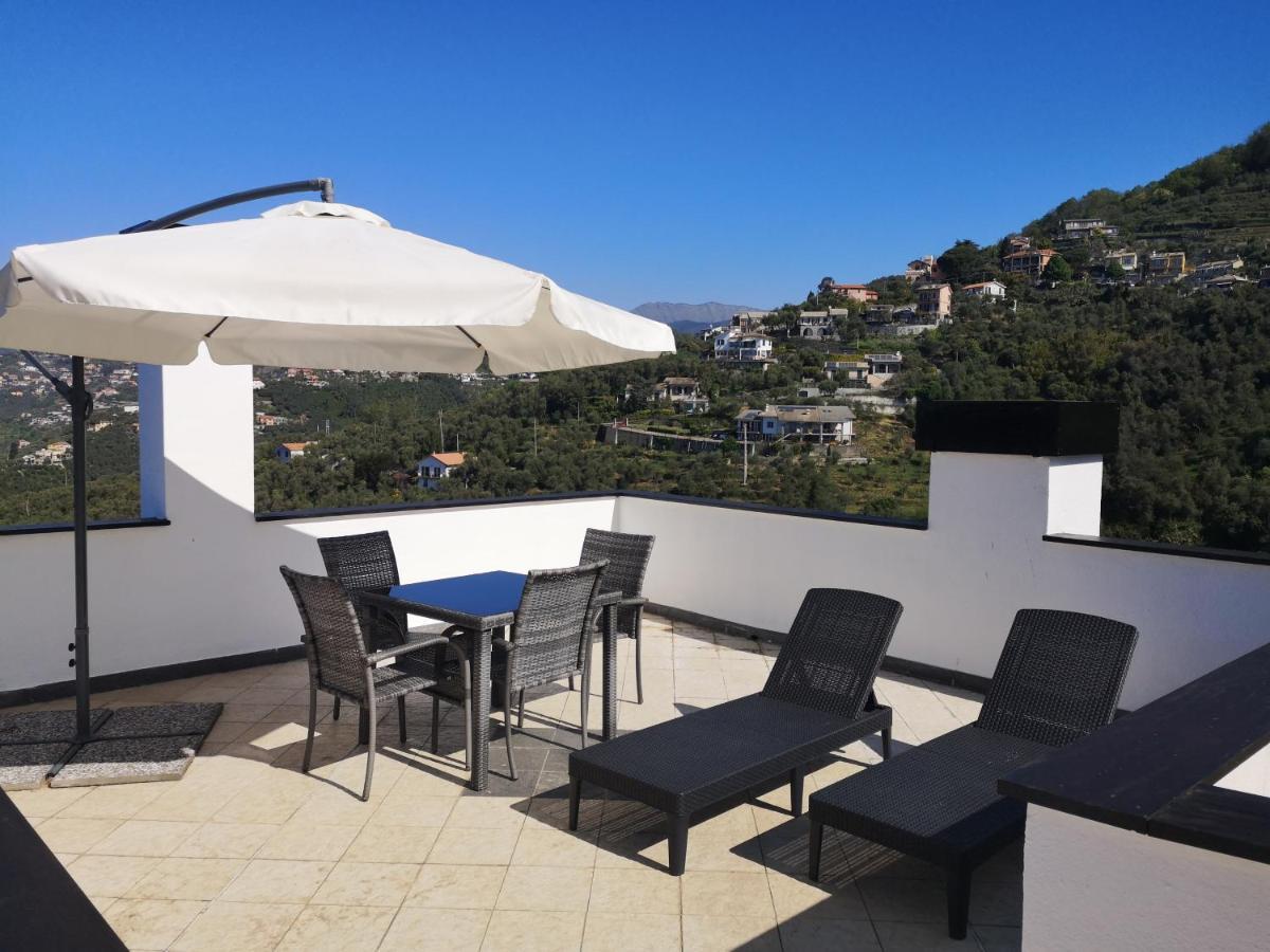 La Vivagna - Casa Vista Mare Tra Gli Ulivi Βίλα Leivi Εξωτερικό φωτογραφία