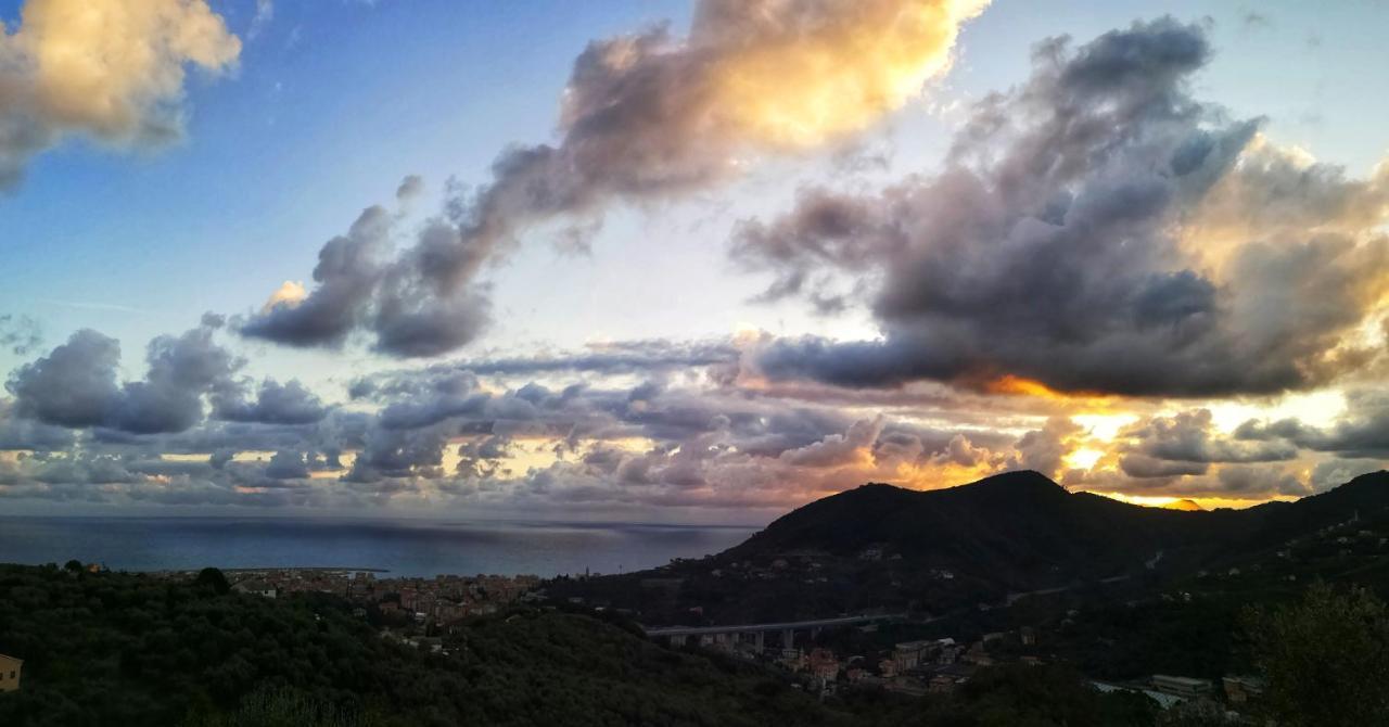 La Vivagna - Casa Vista Mare Tra Gli Ulivi Βίλα Leivi Εξωτερικό φωτογραφία